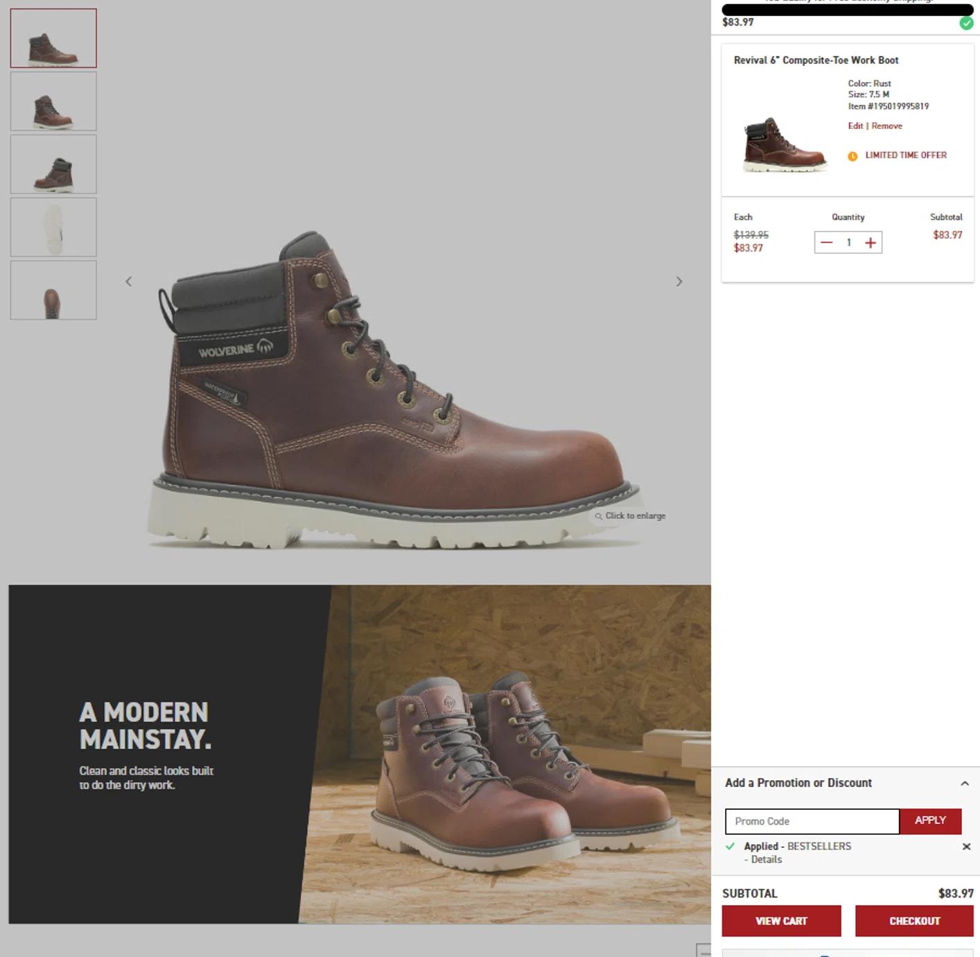 where to use Wolverine promo code box