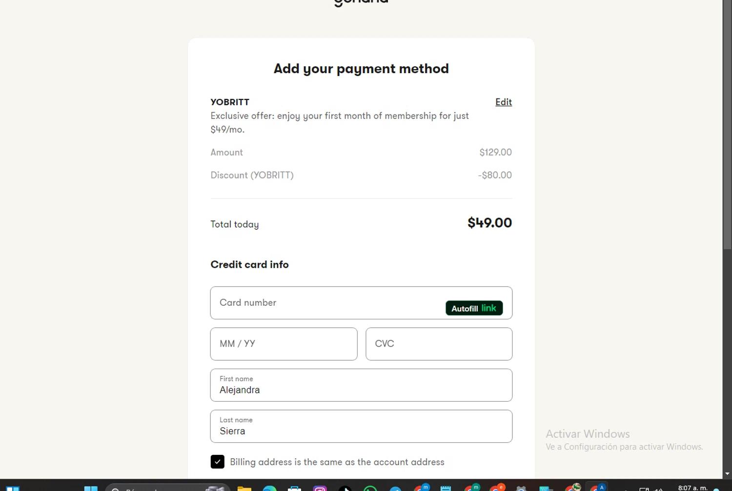 where to use Yohana promo code box