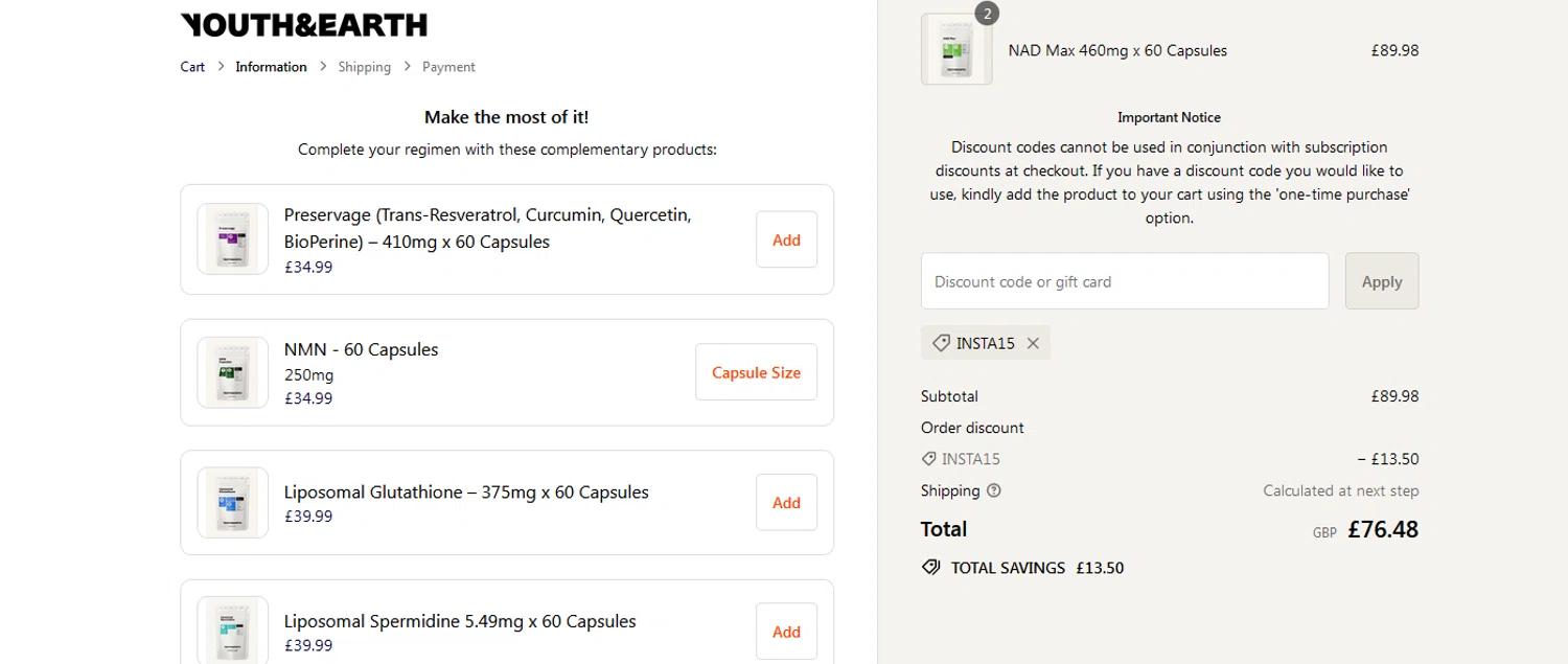 how to use Youth & Earth coupons