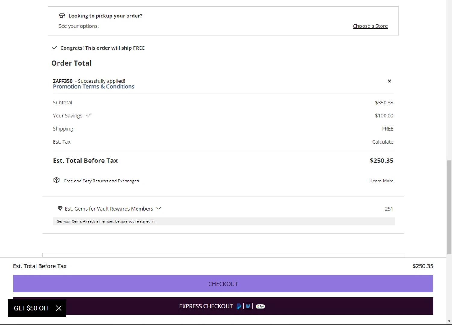 where to use Zales promo code box