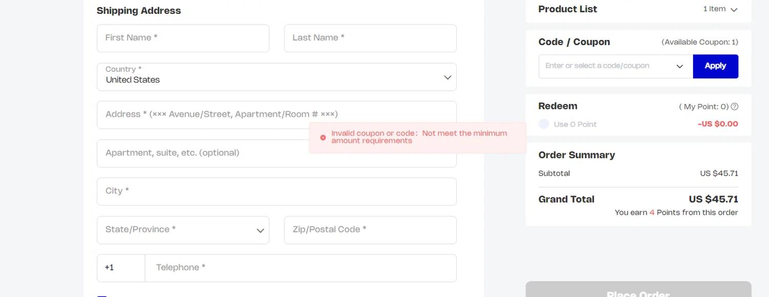 where to use Zeelool promo code box