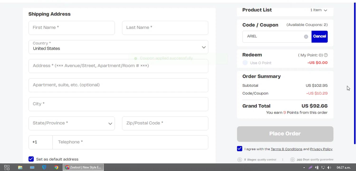 how to use Zeelool coupons
