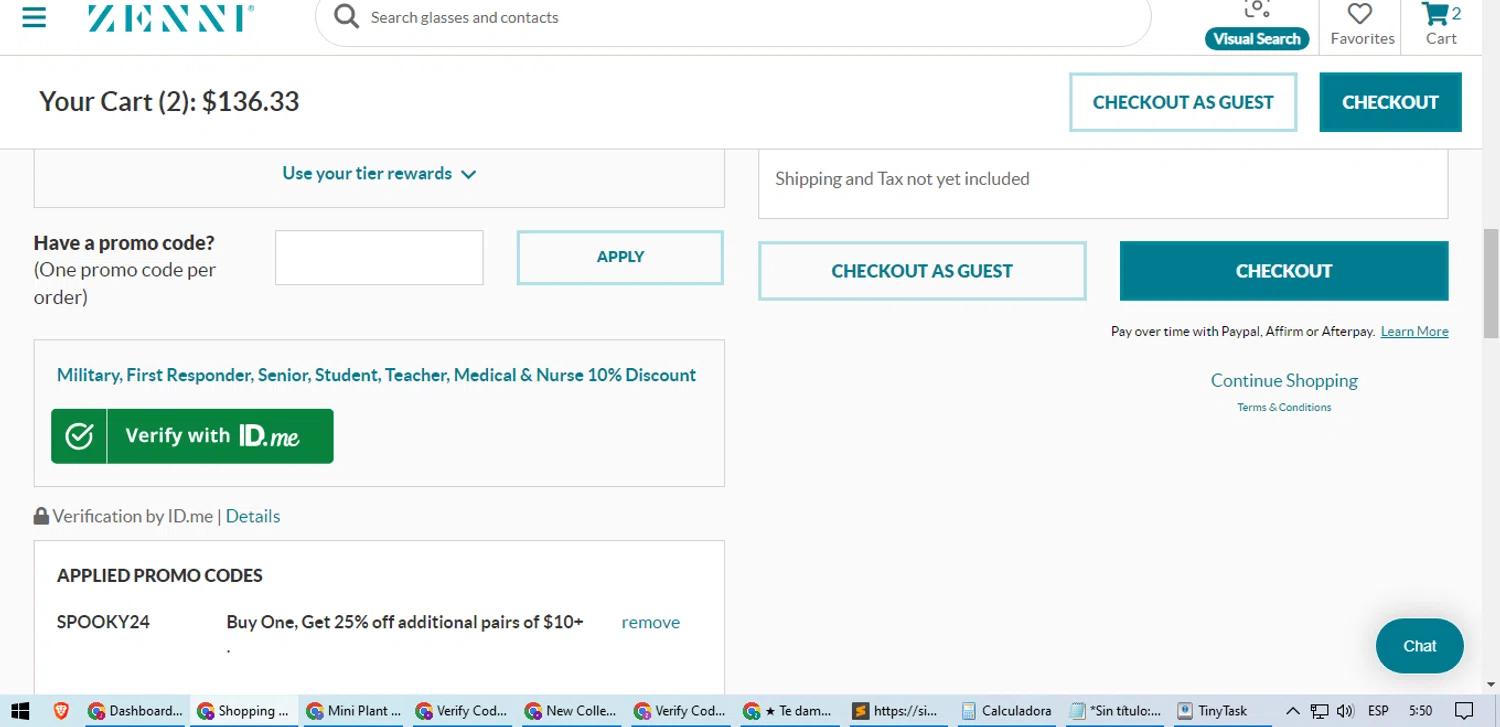 how to use Zenni Optical coupons